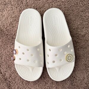 CROCS Cream Slide Sandals